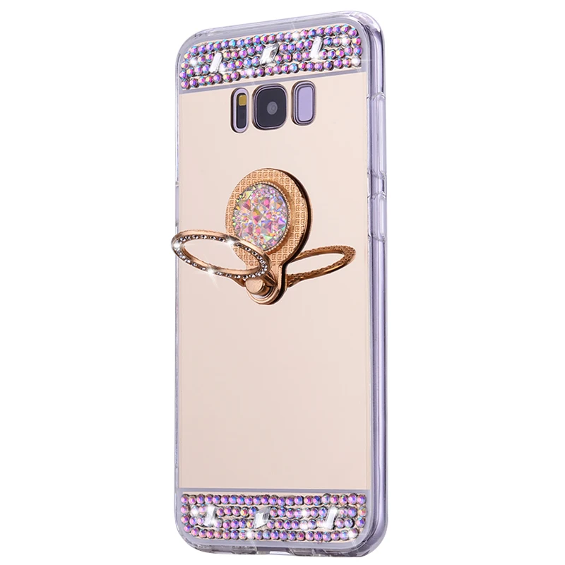 Для Samsung Galaxy S10E Plus S9 S8 S6 S7 Edge A6 A8 A7 A9 J4 J6 J8 2018 M10 M20 A10 A30 A50 Роскошные зеркальные мягкие