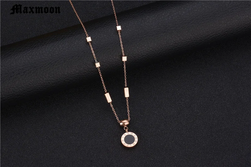 Maxmoon модное женское колье в римском стиле с цифрой нержавеющая сталь 316 L монета