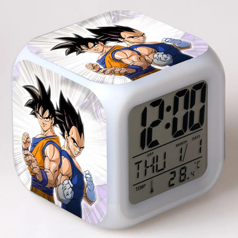 5 Мультфильм Dragon Ball детский будильник игрушки светодиодные Будильник, цифровой Электронные часы с будильником Пробуждение света настольные reveil wekker - Цвет: 5