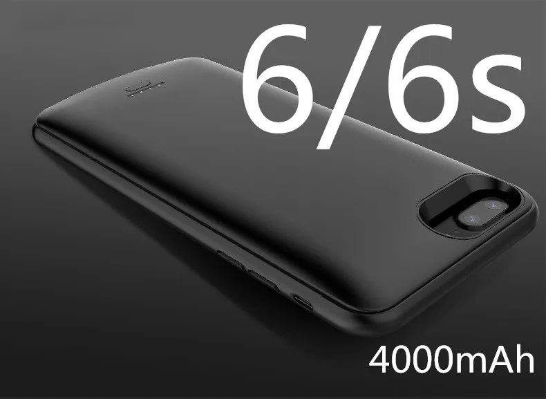 Black 6 6s 5500 мА/ч чехол для зарядного устройства для iPhone 6, 7, 8, 6s plus, 8 plus, чехол для аккумулятора, внешний аккумулятор, зарядка, капа, ультра тонкий внешний чехол - Цвет: Black 6 6s