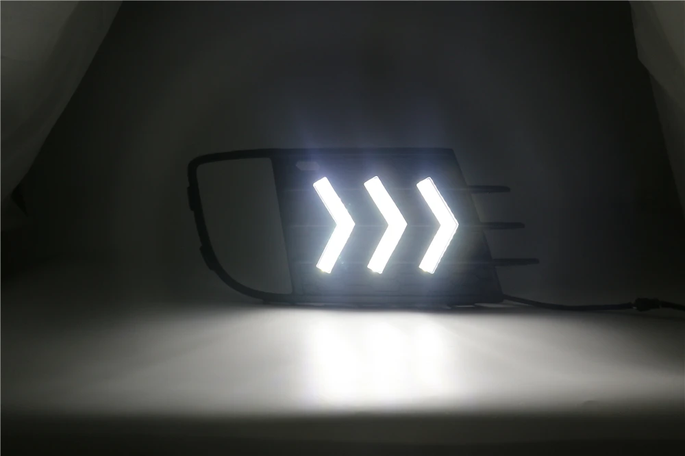 CSCSNL 1 комплект DRL для Volkswagen Tiguan дневной ходовой светильник желтый светильник поворота ночной синий светильник