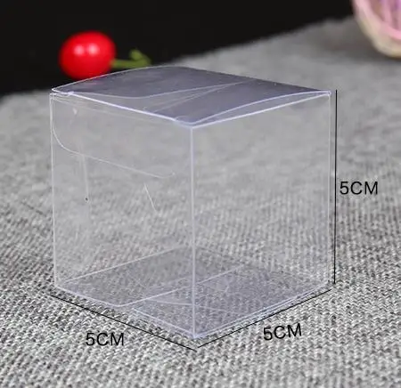 100 шт./лот прозрачные пластиковые упаковочные коробки ПВХ коробка для свадьбы