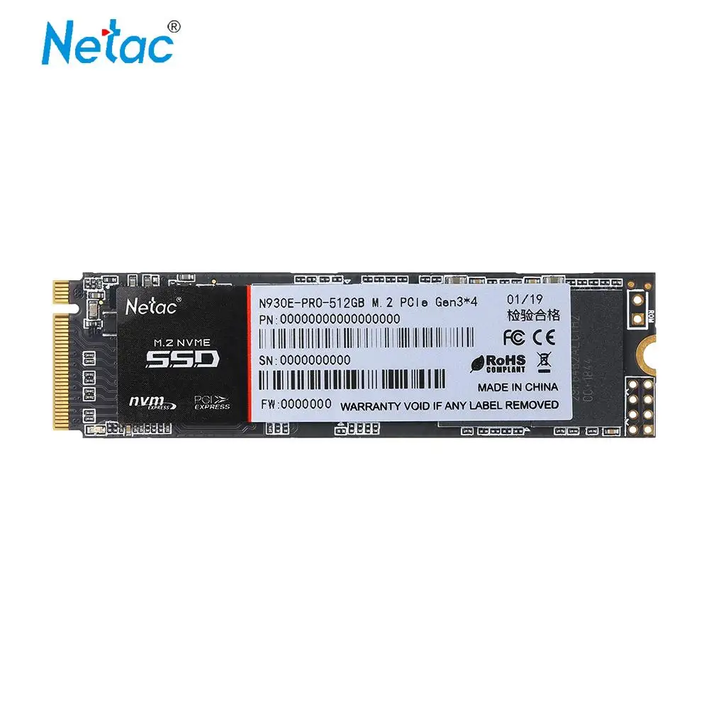 Твердотельный накопитель Netac N930E Pro SSD M.2 2280 SSD 128GB NVMe PCIe Gen3* 4 3D MLC/TLC NAND
