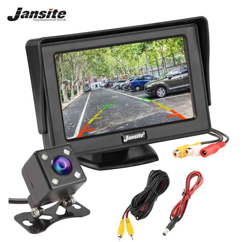Jansite 4 3 &quotАвтомобильный монитор TFT LCD автомобильный заднего вида система парковки