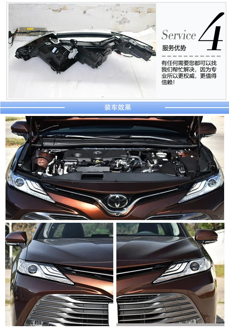 АКД Автомобиль Стайлинг для Toyota Camry светодиодный фара- высокого конфигурации светодиодный DRL H7 D2H Hid Ангел глаз Bi Xenon луча