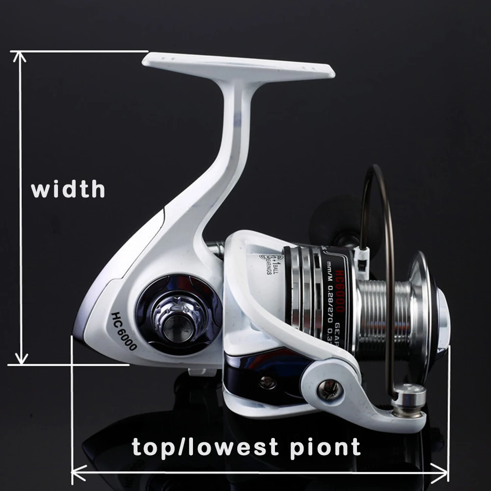 

LIEYUWANG 5.2:1 13BB+1RB drag white spinning reel baitcasting reel pesca freshwater carp Anti-reverse spinning fishing reel