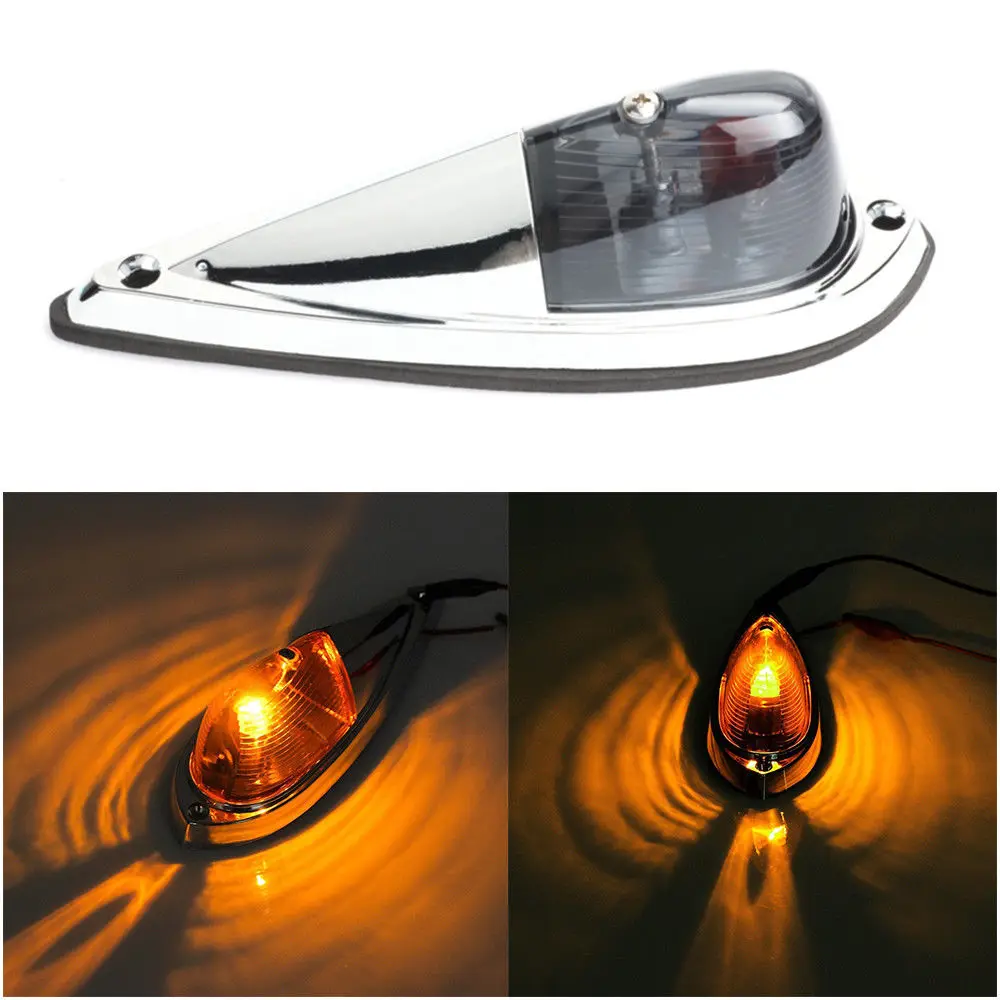 KEYECU 5X полуприцеп для грузовиков хромированная основа дымовая линза крыши кабины