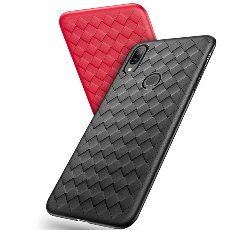 Чехол с плетеной сеткой для Huawei P Smart 2019 роскошный тонкий чехол-накладка дышащие