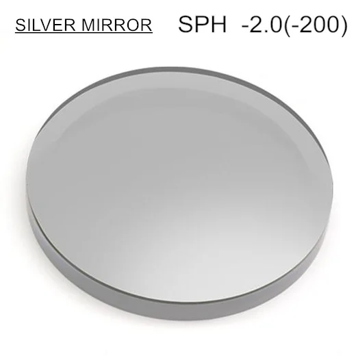 SILVER -2.0(-200) Очки по рецепту SPH-0,5 to-6,0 для близорукости Мужские Женские поляризованные зеркальные линзы солнцезащитные очки с диоптриями близорукие WP015 - Цвет линз: SILVER -2.0(-200)