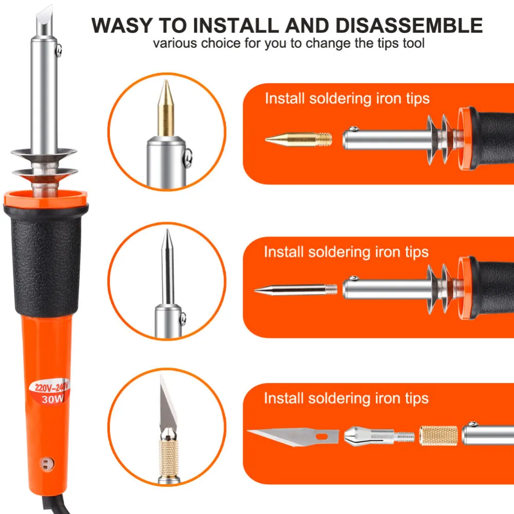 

Adjutable Electric Soldering Iron Woodburning Solder Pen Wood Burning Pen Set Digital Soldering Iron Tool kit UK Plug
