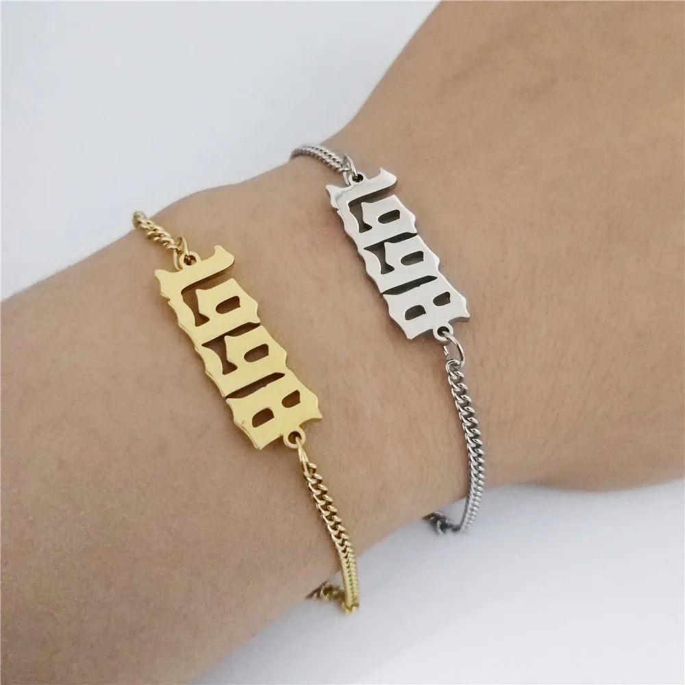 Специальный браслет с цифрой на дату и год для детей 90S браслеты английскими