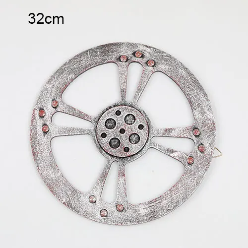 Silver 32cm Горячие наклейки на стену Ретро промышленный ветер шестерни настенный, для дома украшения ремесла Бар домашнего изучения гостиной стены украшения - Цвет: Silver 32cm