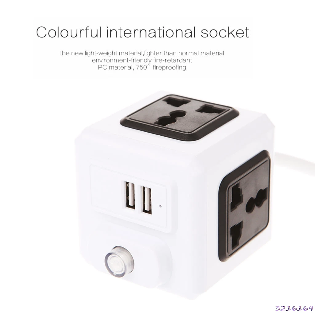 Умный дом Cube EU/US/UK Plug 4 Внешний адаптер-удлинитель универсальная розетка-38
