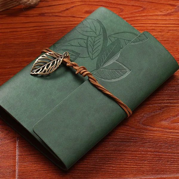 7 inch Dark green Новые кожаные Тетрадь бумага 80 листов 7 дюймов журналов эскиз ежедневник дневник записная книжка на спирали из крафт-бумаги для офиса и школьные принадлежности подарок - Цвет: 7 inch Dark green