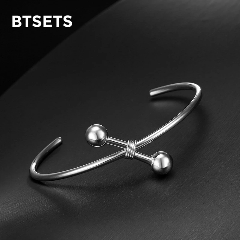 BTSETS браслеты и в стиле панк с узлом для женщин серебряный цвет браслет ногтей