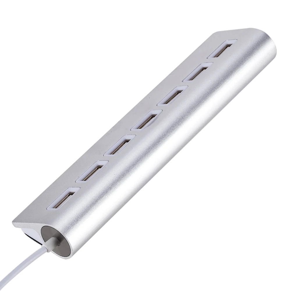 Мини 7 Порты и разъёмы USB 2 0 концентратор высокой Скорость сплиттер 4 хаб Алюминий