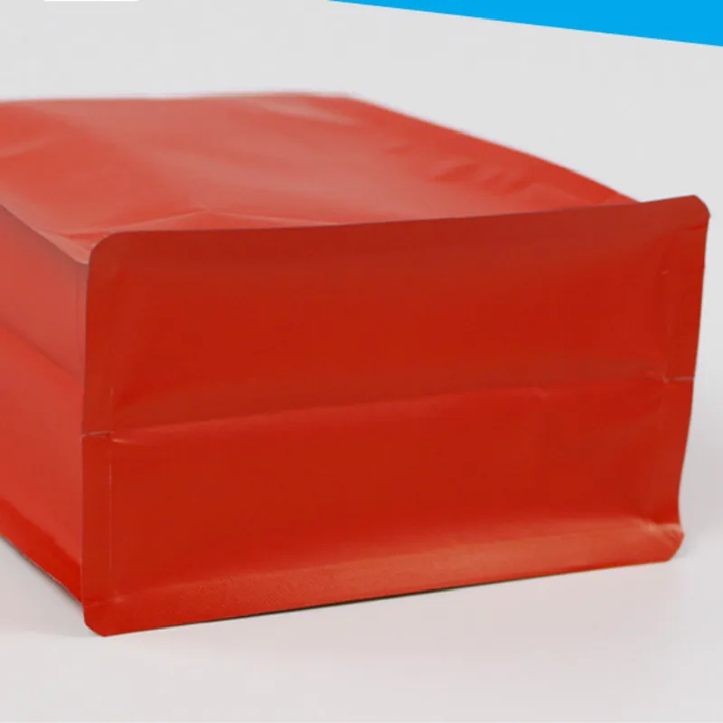 100 шт. восьмиугольные пакеты из алюминиевой фольги с плоским дном полфунта