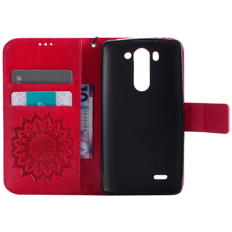 Флип искусственная кожа + бумажник чехол для LG G3 мини солнцезащитные Цветок