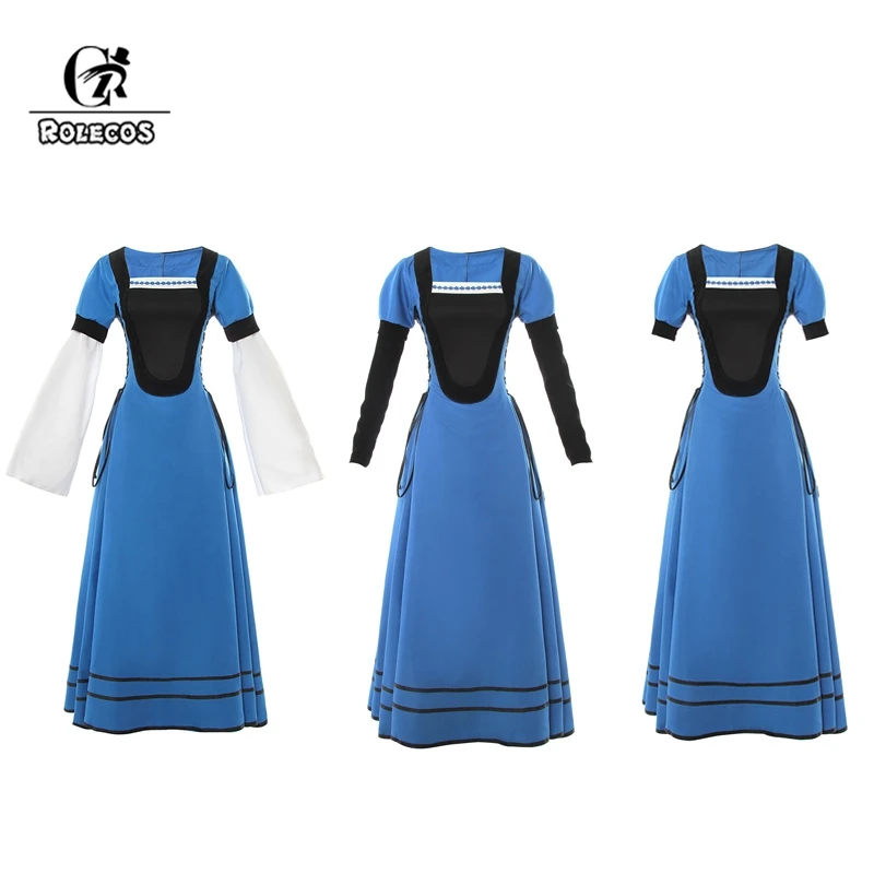 ROLECOS средневековое женское платье викторианский костюм ретро Ренессанс Винтаж