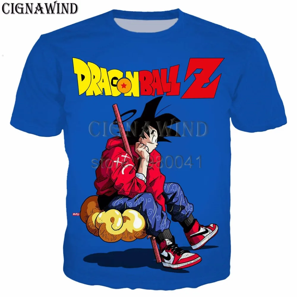 Новинка Классическая Футболка Harajuku с аниме Dargon Ball Z мужские/женские топы футболки