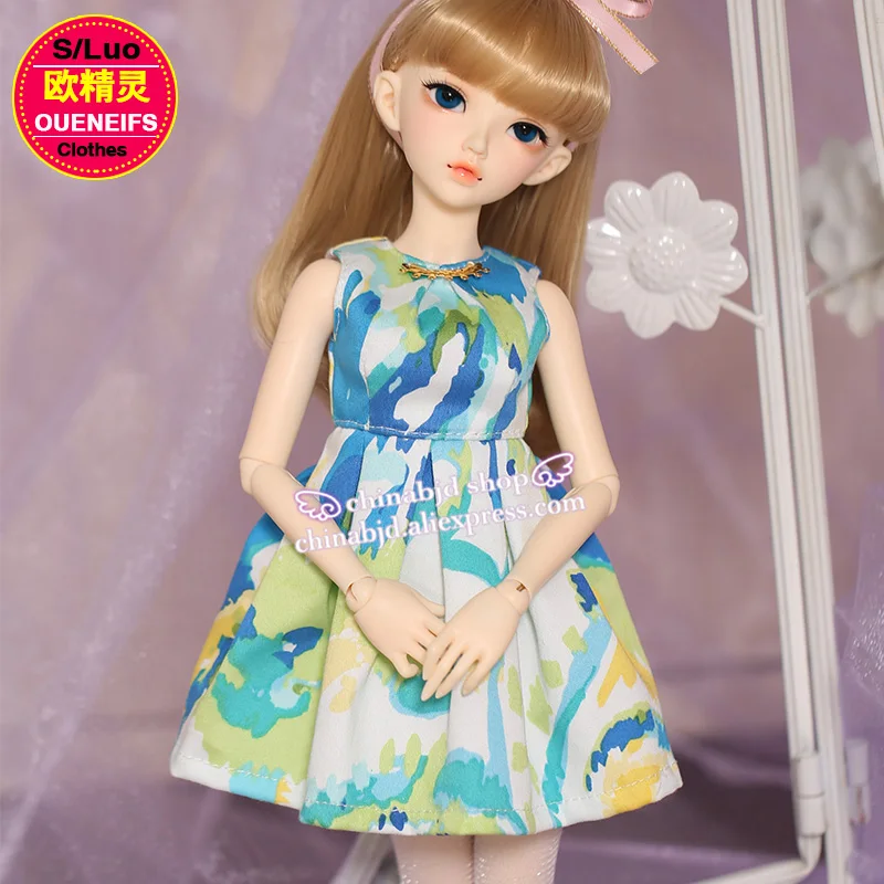 Одежда BJD 1/4 кукла Цветочное платье модное шоу тонкое для миниатюрного тела