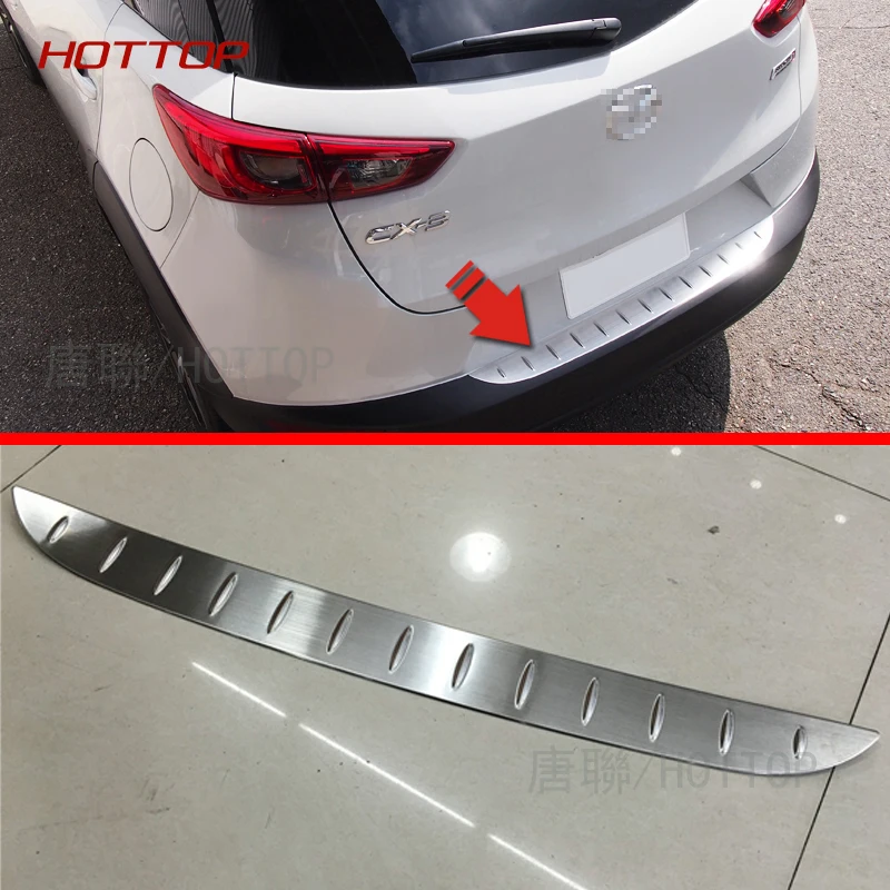 HOTTOP наружный задний бампер из нержавеющей стали для Mazda CX-3 Накладка на порог автомобиля аксессуары