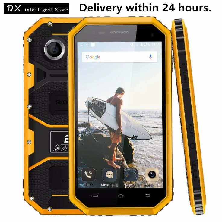 E &amp L W6S 4 5 &quotips Android 7 0 Мобильный Телефон IP68 водонепроницаемый ударопрочный SC7731
