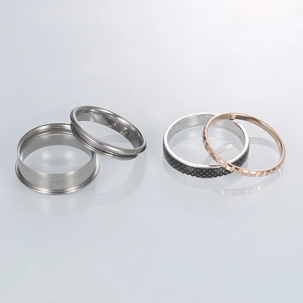 Floya Сменные кольца Femme Bijoux винтажная Свадебная лента багет шоколадное