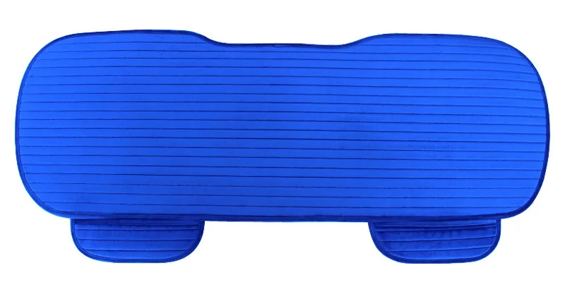 rear blue 1 Чехол для автомобильного сиденья, передняя и задняя стекающаяся ткань, подушка, не скользящая, автомобильные аксессуары, универсальный протектор для сиденья, коврик, сохраняющий тепло зимой - Название цвета: rear blue 1