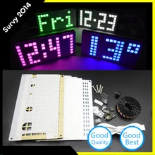 DIY DS3231 сенсорный ключ управления яркость Регулируемый большой размер матричный Будильник Электронный diy комплект