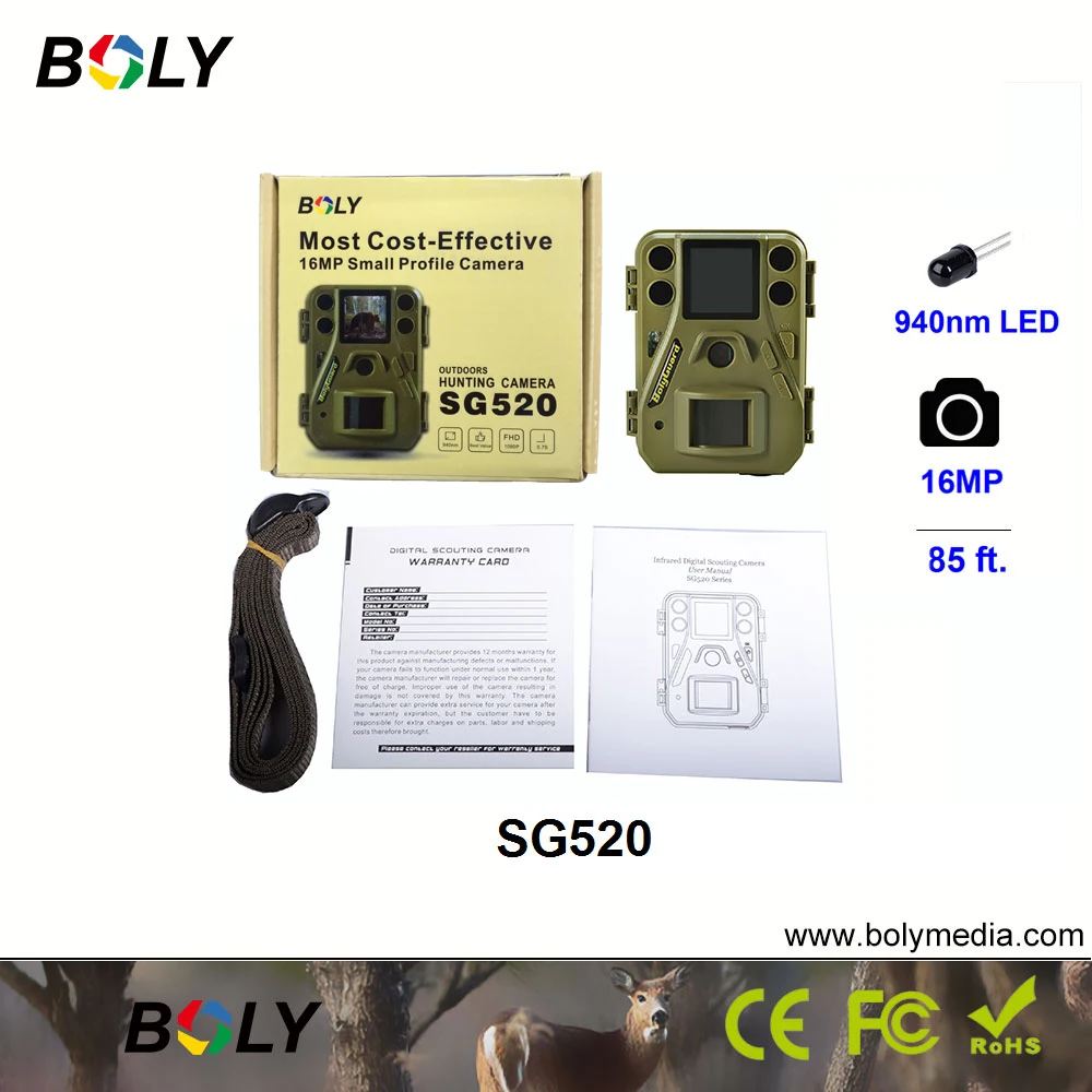 Мини Размер Bolyguard охотничья тропа игры камеры дикой природы Скаутинг 940nm Черный ИК Невидимый светодиодный 4 AA батареи 12MP фото ловушки