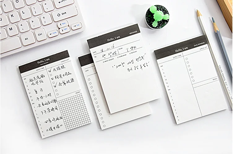 

Daily schedule Memo Pad sticky notes memo boards Notepad Office school stationery supply papeleria
