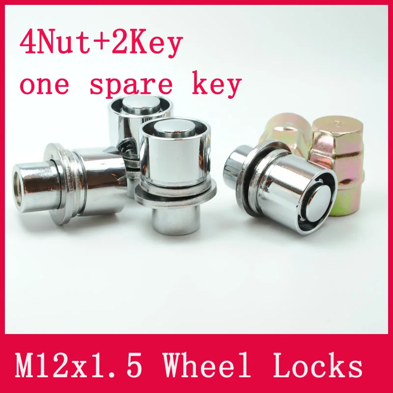 4 гайки + 2 ключа M12x1.5 плоская гайка из сплава замки для колеса колеса/обода toyota