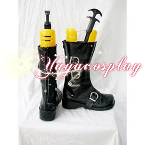 Freeshipping Monochrome Factor Akira Nikaido PU Leather Cosplay Boots shoes #58441 Custom made for Halloween Christmas|shoe rope|boot menshoe zone