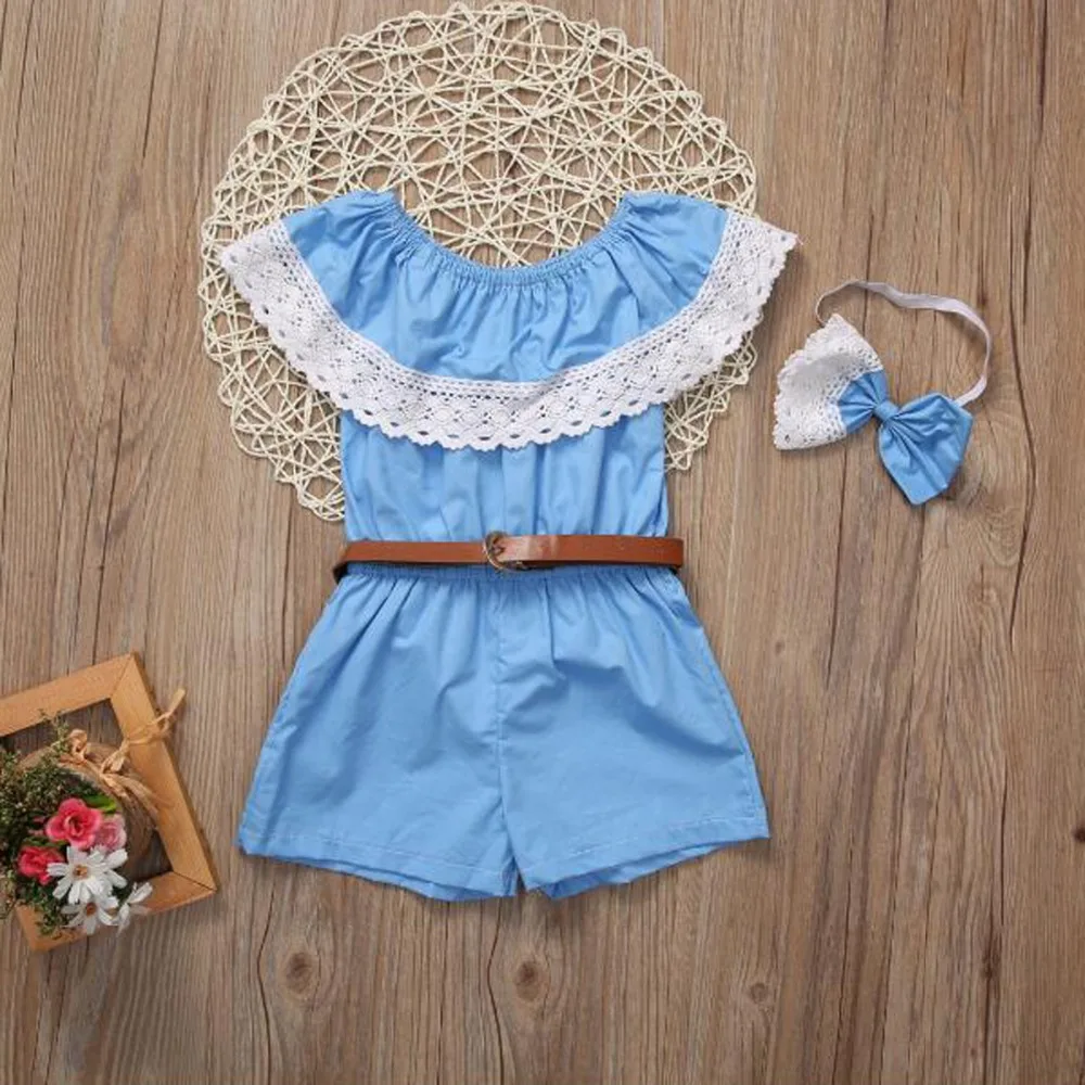 Летние Семейные одинаковые наряды синий хлопковый комбинезон для мамы и дочки