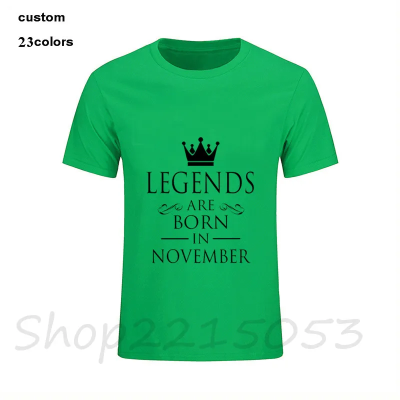 2019 уличная одежда LEGENDS ARE BORN IN NOVEMBER Мужская футболка военный подарок на день