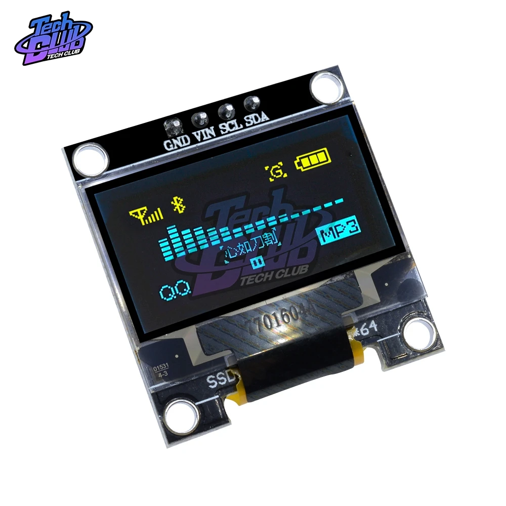 Модуль дисплея OLED 4Pin 0 96 дюйма белый/синий/желтый/синий 128X64 IIC I2C SSD1306 12864 для