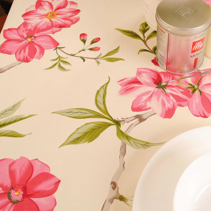 

New Arrival Sophia Series Table Cloth Coffee table Dining Table Cover Accept Customize 140*210cm Cotton 8 Sizes Cute Floral