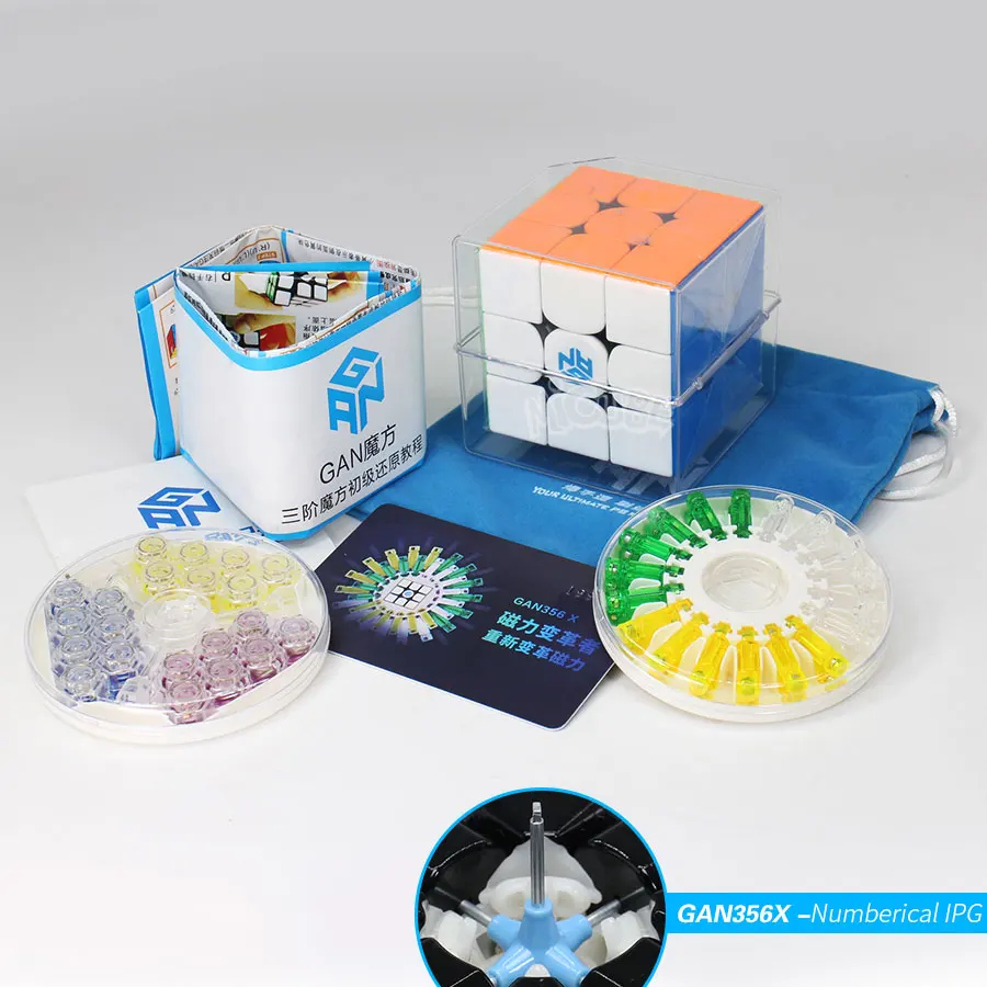 GAN356x-Number IPG Магнитный куб Gan Magic speed Cube 2x2x2 3x3x3 4x4x4 GAN 356 Air SM 354M 460M 249 v2 M 356x Stikerelss Magnetc - Цвет: GAN356x-Number IPG