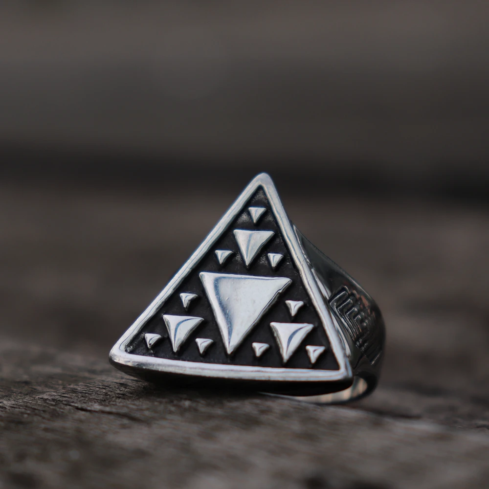 Мужские минималистичные геометрические кольца из нержавеющей стали 316L