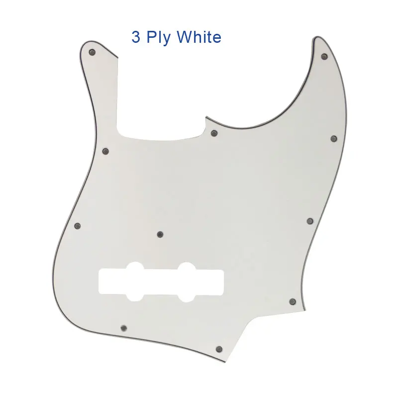 3Ply White Pleroo пользовательские гитарные части-для MiJ Jazz Bass Сделано в Японии гитары накладки царапины пластины - Цвет: 3Ply White