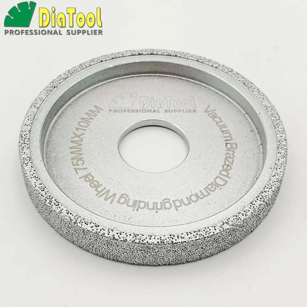 DIATOOL 2 шт. dia75x10мм вакуумная пайка Алмазный плоский шлифовальный диск профильное
