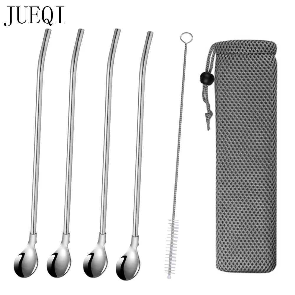 

Jue Qi Extra Wide Straw Reusable Stainless Steel Drinking Straw Metal Straw For Smoothies Tapioca Pearls Milk Tea Juice Bar