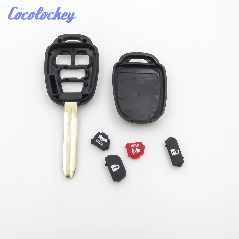 Cocolockey 4 кнопки Замена дистанционного ключа оболочки чехол без Fob подходит для TOYOTA