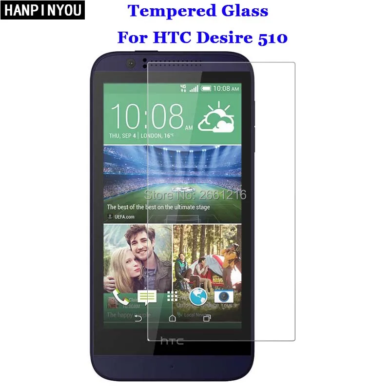 Для HTC 510 закаленное стекло 9H 2.5D Премиум Защитная пленка для экрана Desire 4 7&quot|screen