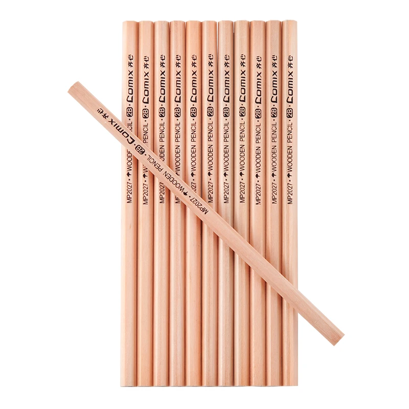 Comix 12pcs/lot wooden pencils 2B pencil Stationery For School Writing Office Supplies | Канцтовары для офиса и дома