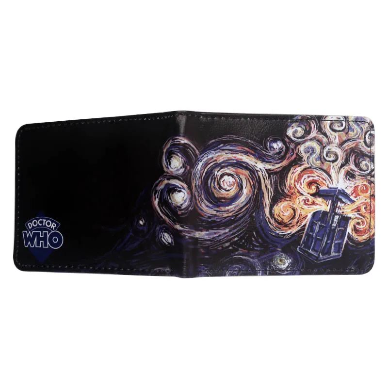 Кошелек для мужчин Doctor Who Blue Police Box PU искусственная кожа двойной складной кошелек держатель для карт Новинка - Цвет: DW-01