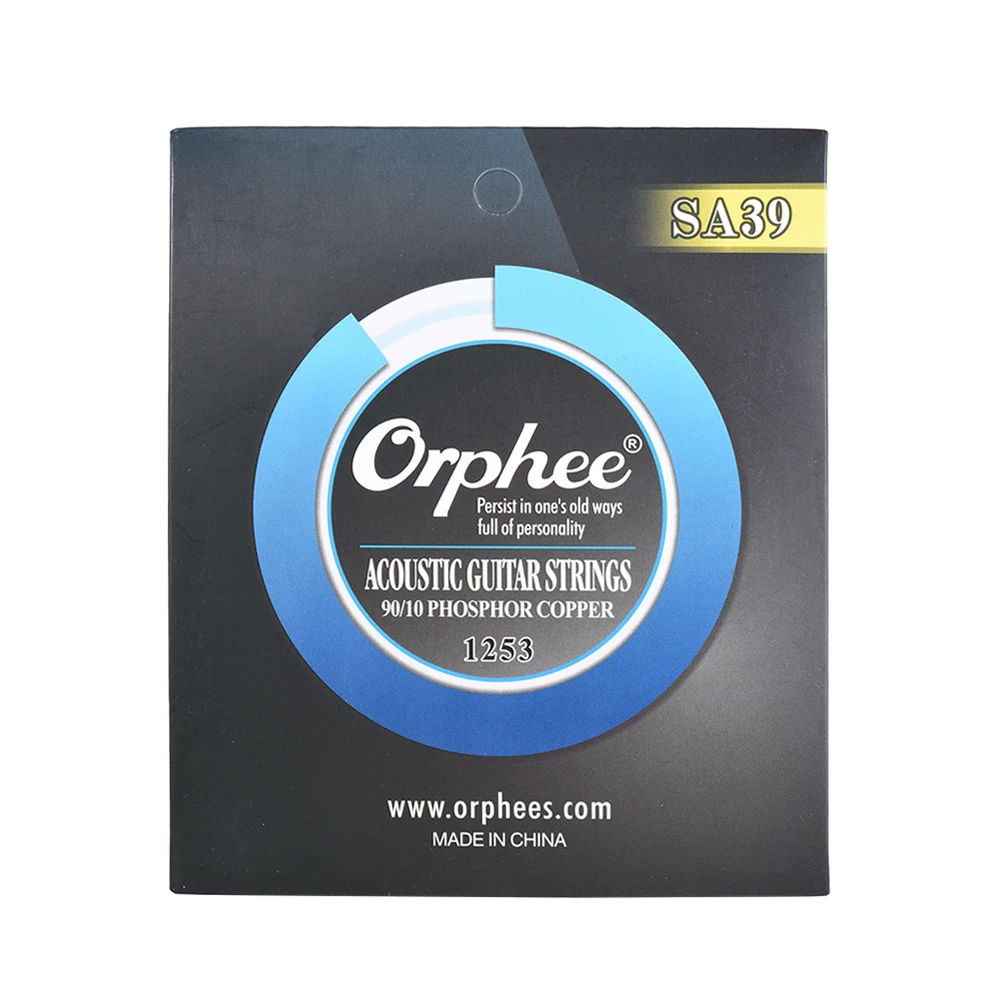 Orphee SA37 гитарная струна 6 шт./компл. (. 010 .050) шестигранный стальной сердечник 90/10