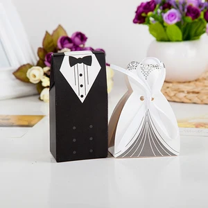 100 штук креативная коробка конфет для невесты и жениха для свадьбы милая сумка Свадебные сувениры подарок для гостя