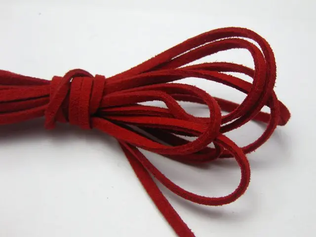 100 ярдов красный шнурок из искусственной замши 3 мм|cord hide|string twiststring lanyard |